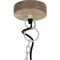 Suspension en fer et manguier blanc d82cm - Ferese