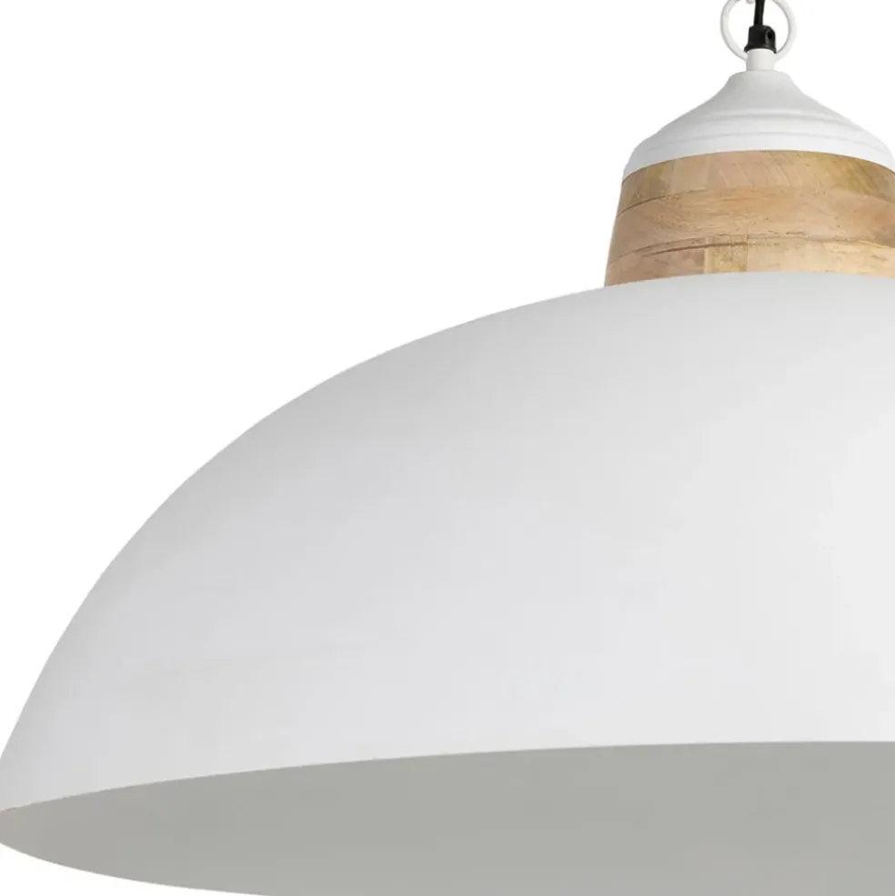 Suspension en fer et manguier blanc d82cm - Ferese