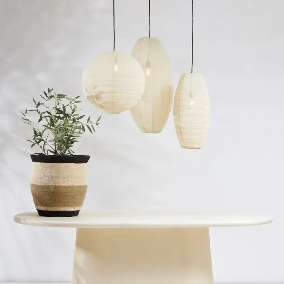 Suspension en jute et fer écru d50cm - Ramille