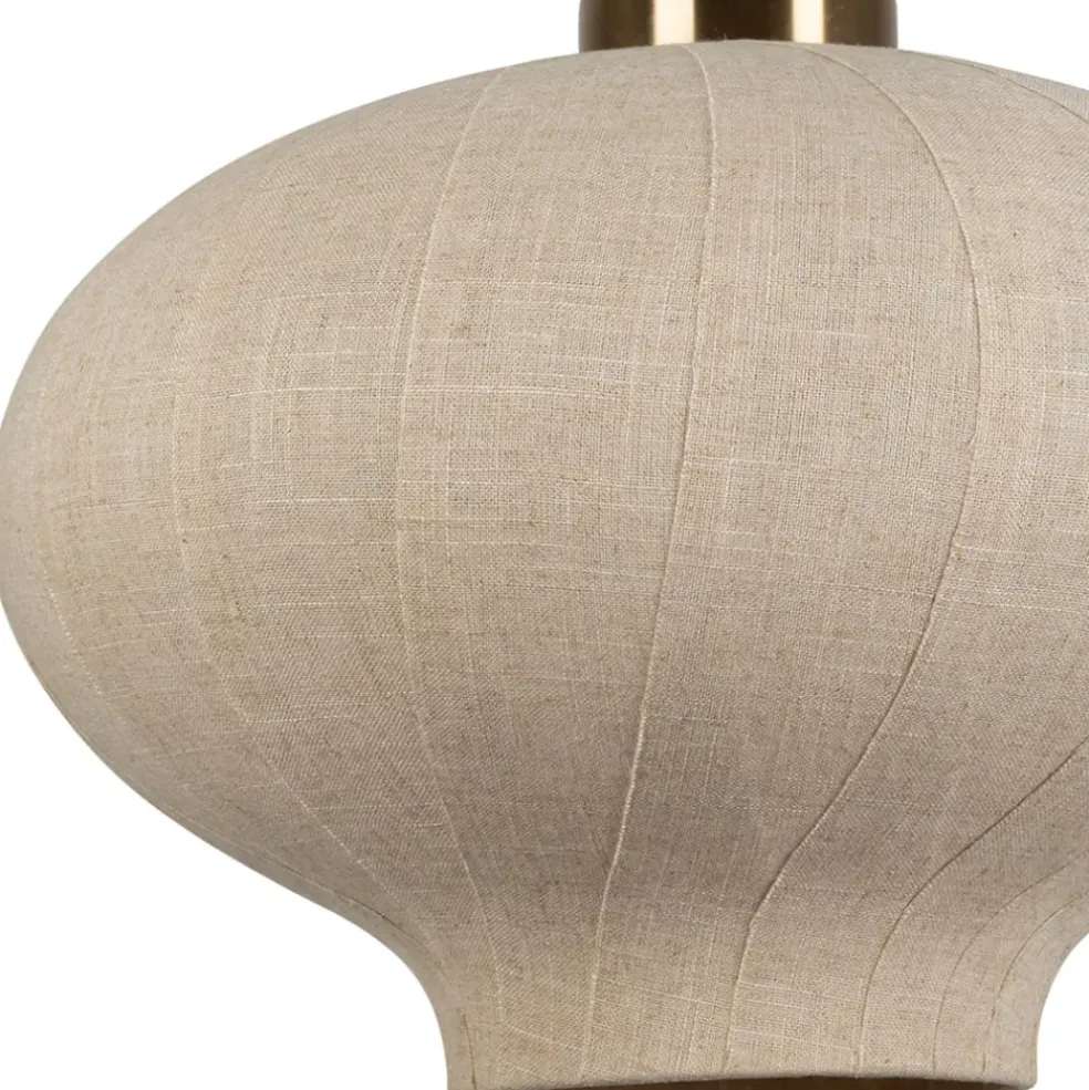 Suspension en lin blanc cassé et doré d45cm - Calypso