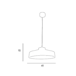 Suspension en métal noir d41cm - Indus