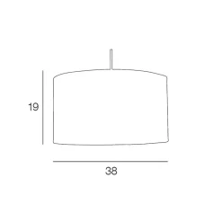 Suspension en raphia naturel d38cml - Cylindre