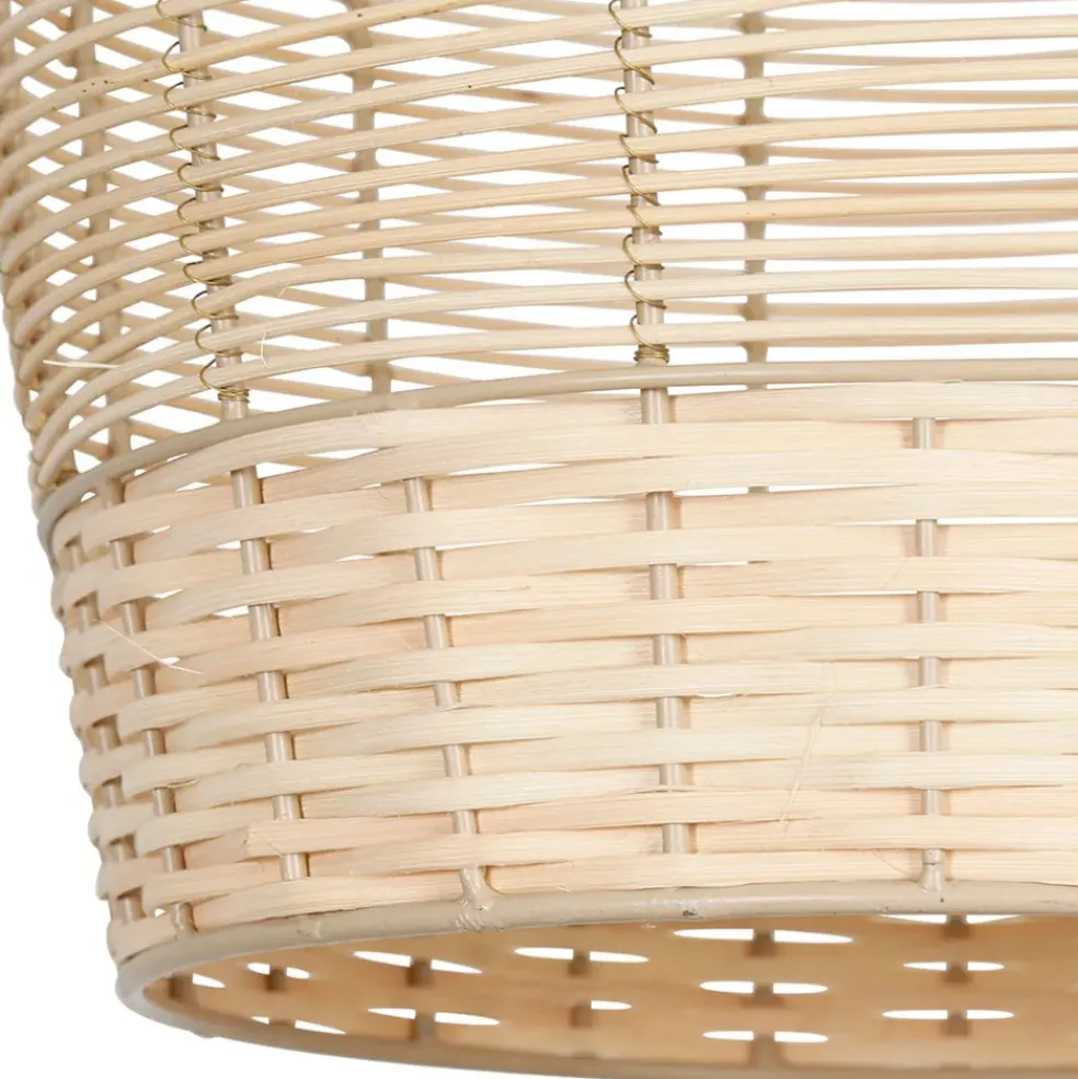 Suspension en rotin naturel et fer d34cm - Bohème