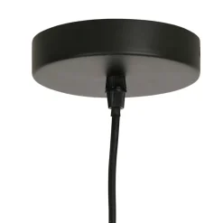 Suspension en tissu et frêne d110x39cm écru - Bouclette