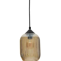 Suspension en verre ambre d14cm - Tahara