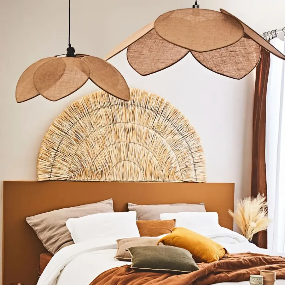 Suspension japandi en jute couleur lin naturel d110cm - Japandi
