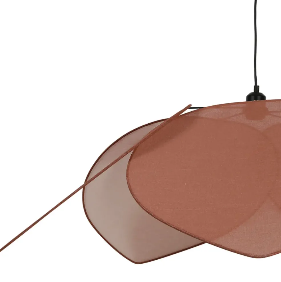 Suspension japandi en lin d110cm brun