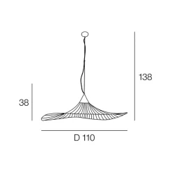 Suspension metal filaire lizzie d110cm