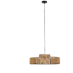 Suspension naturel en fer et corde de papier d55cm - Calyp