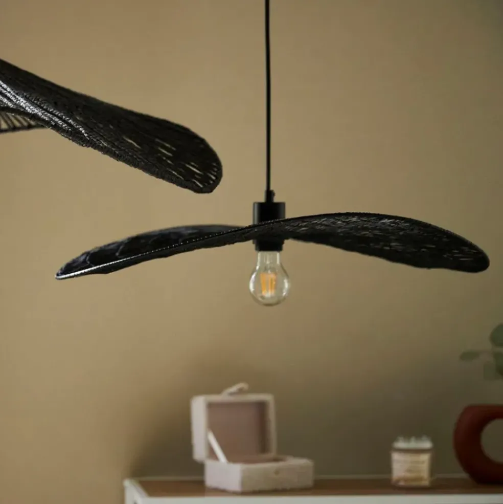 Suspension non electrique en fer naturel et noir d80cm - Organic