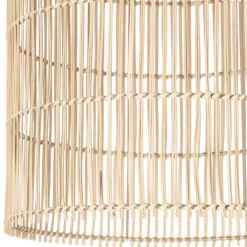 Suspension non électrique en rotin et fer naturel d40cm - Brasil