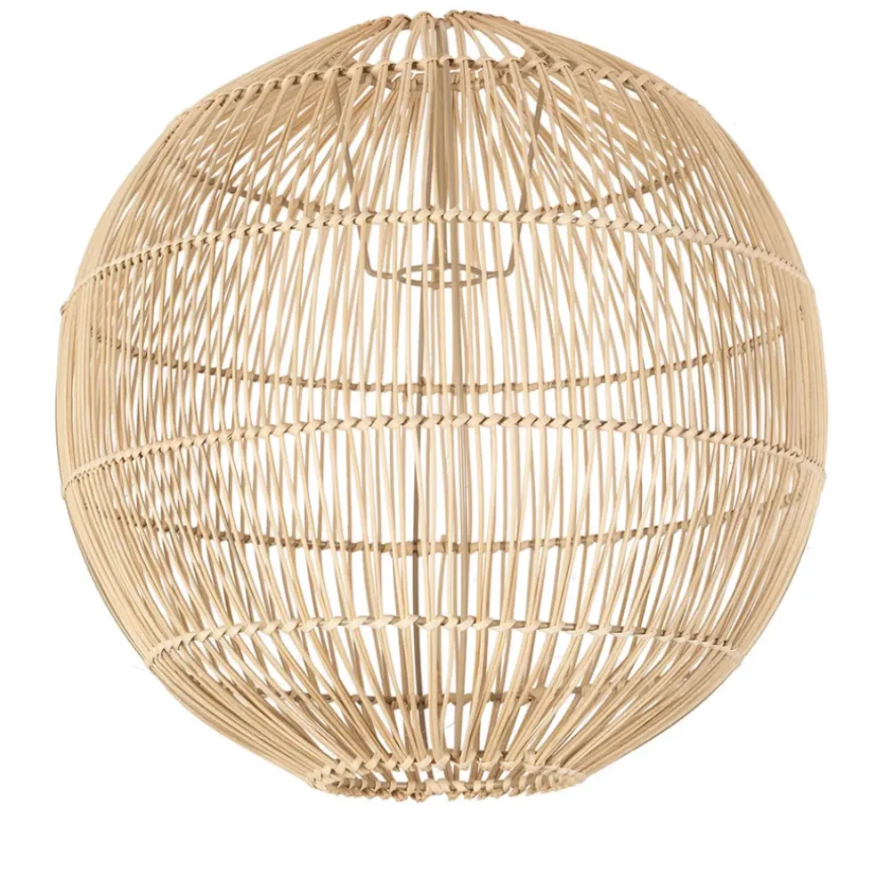 Suspension non électrique en rotin et fer naturel d40cm - Brasil