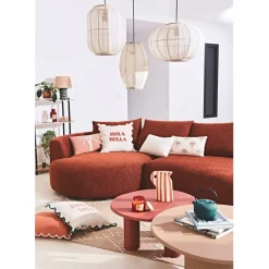 Suspensionen coton et fer écru non électrifiée d25xh39cm - Enigma