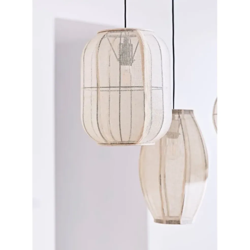 Suspensionen coton et fer écru non électrifiée d25xh39cm - Enigma