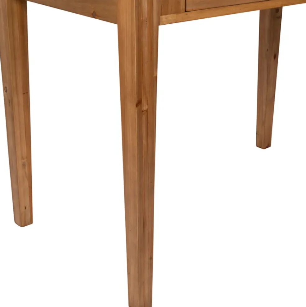 Table à manger 2 tiroirs en sapin et panneau de bois naturel 108x67cm - Terroir