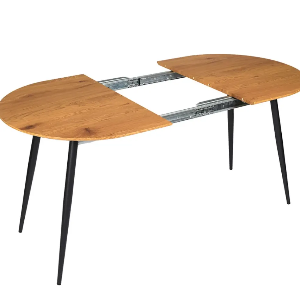 Table à manger avec allonge en bois 120(+40cm)x80cm - Lara