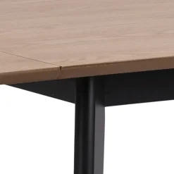 Table à manger avec rallonge en plaqué chêne 120x80cm - Roxy