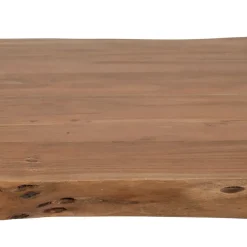 Table à manger en acacia massif et pieds en fer noir 200x100cm - Factory