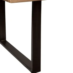 Table à manger en acacia massif et pieds en fer noir 200x100cm - Factory