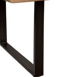 Table à manger en acacia massif et pieds en fer noir 240x110cm - Factory