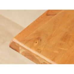 Table à manger en acacia massif et pieds en fer noir 240x110cm - Factory