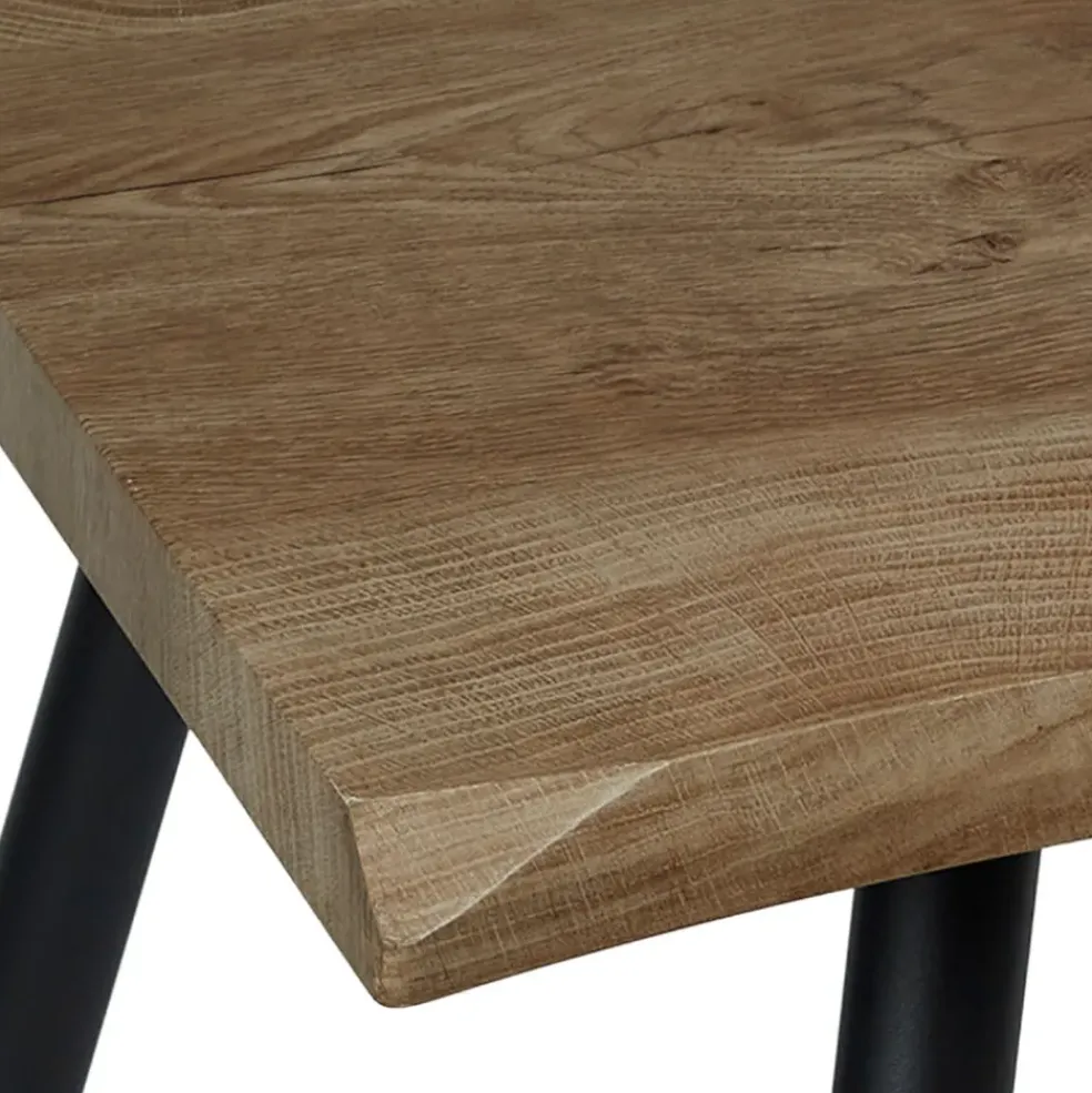 Table à manger en bois MDF et pieds en fer 110x75cm - Forest