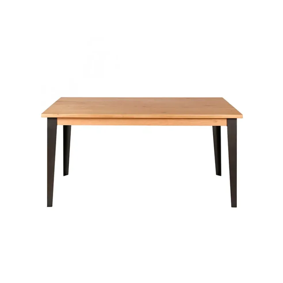 Table à manger en chêne massif et pieds acier 160x90cm- Manny