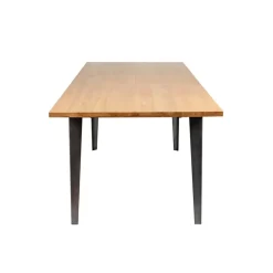 Table à manger en placage chêne 180cm avec allonge 60cm - Manny