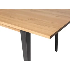 Table à manger en placage chêne 180cm avec allonge 60cm - Manny