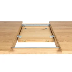 Table à manger en placage chêne 180cm avec allonge 60cm - Manny