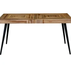 Table à manger en teck recyclé et métal 150x75cm - Wally
