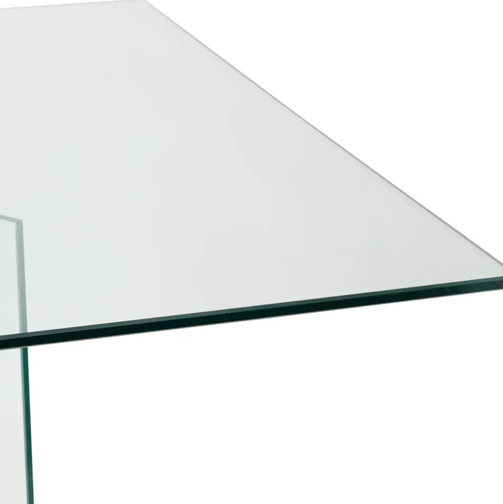 Table à manger en verre trempé 180x90cm - Adela