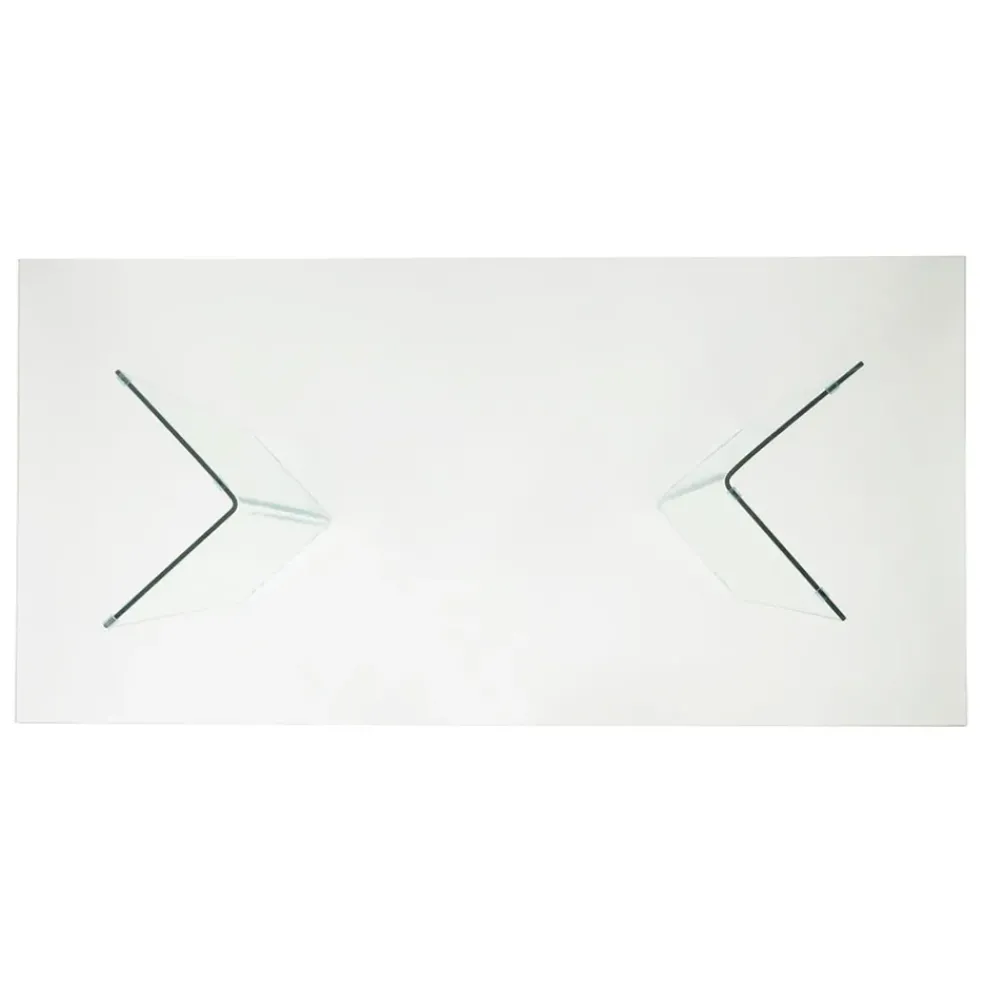 Table à manger en verre trempé 180x90cm - Adela