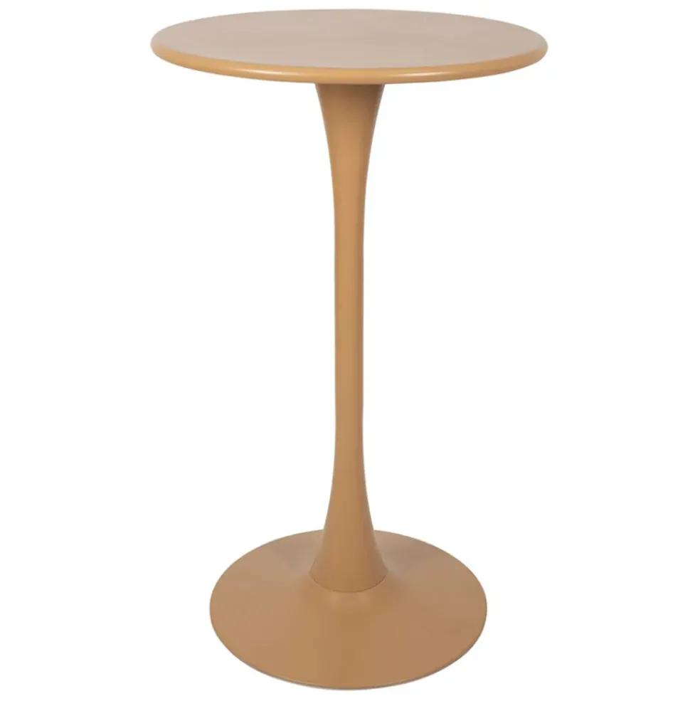 Table bar rond en fer beige d60cm - Lumi