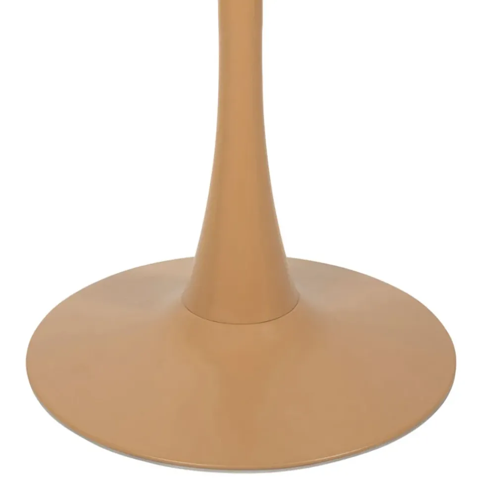 Table bar rond en fer beige d60cm - Lumi
