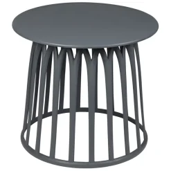 Table basse de jardin ronde grise d50cm - Lumi