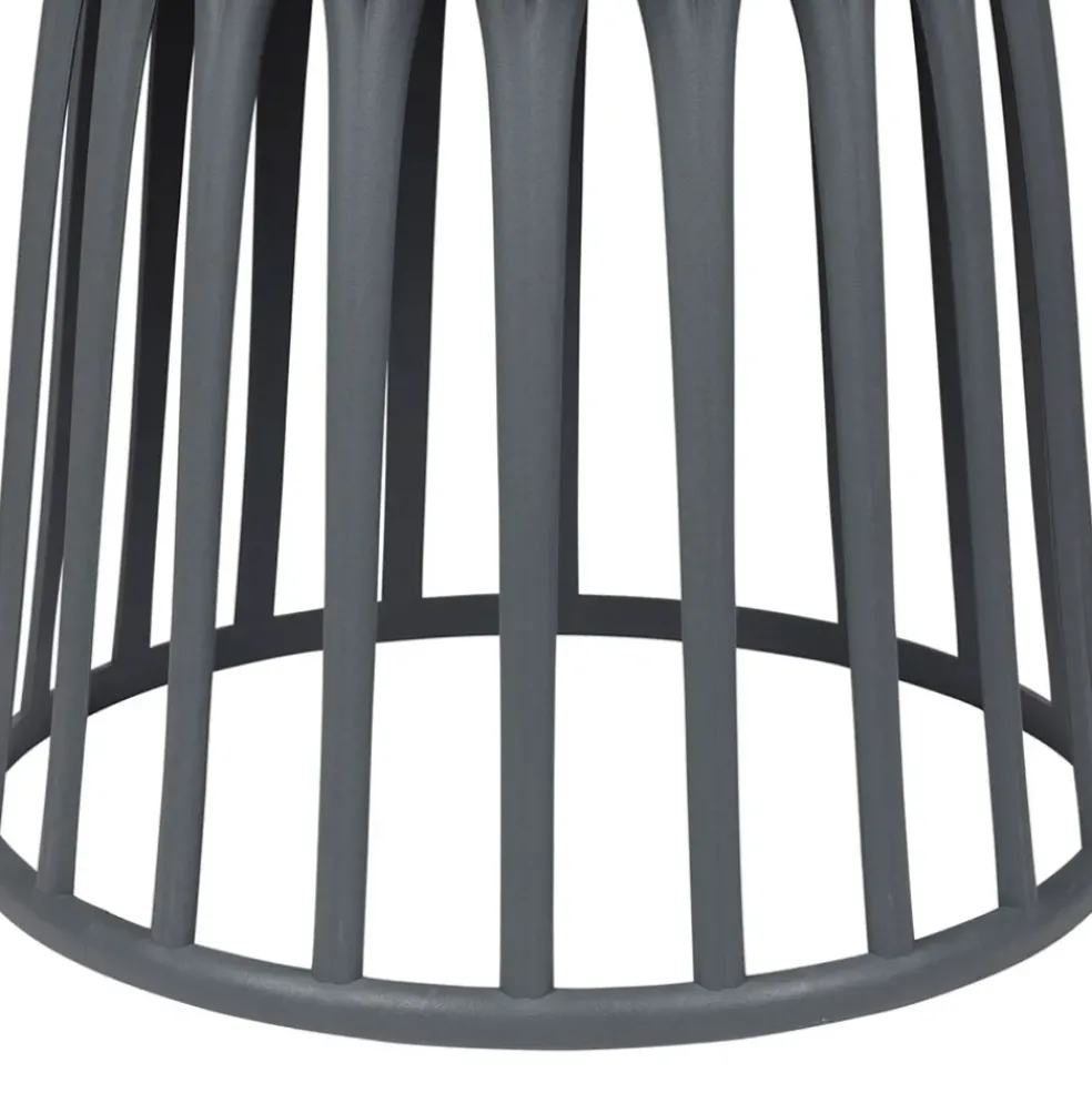 Table basse de jardin ronde grise d50cm - Lumi