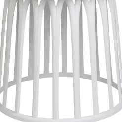 Table basse de jardin ronde blanc d50cm - Lumi