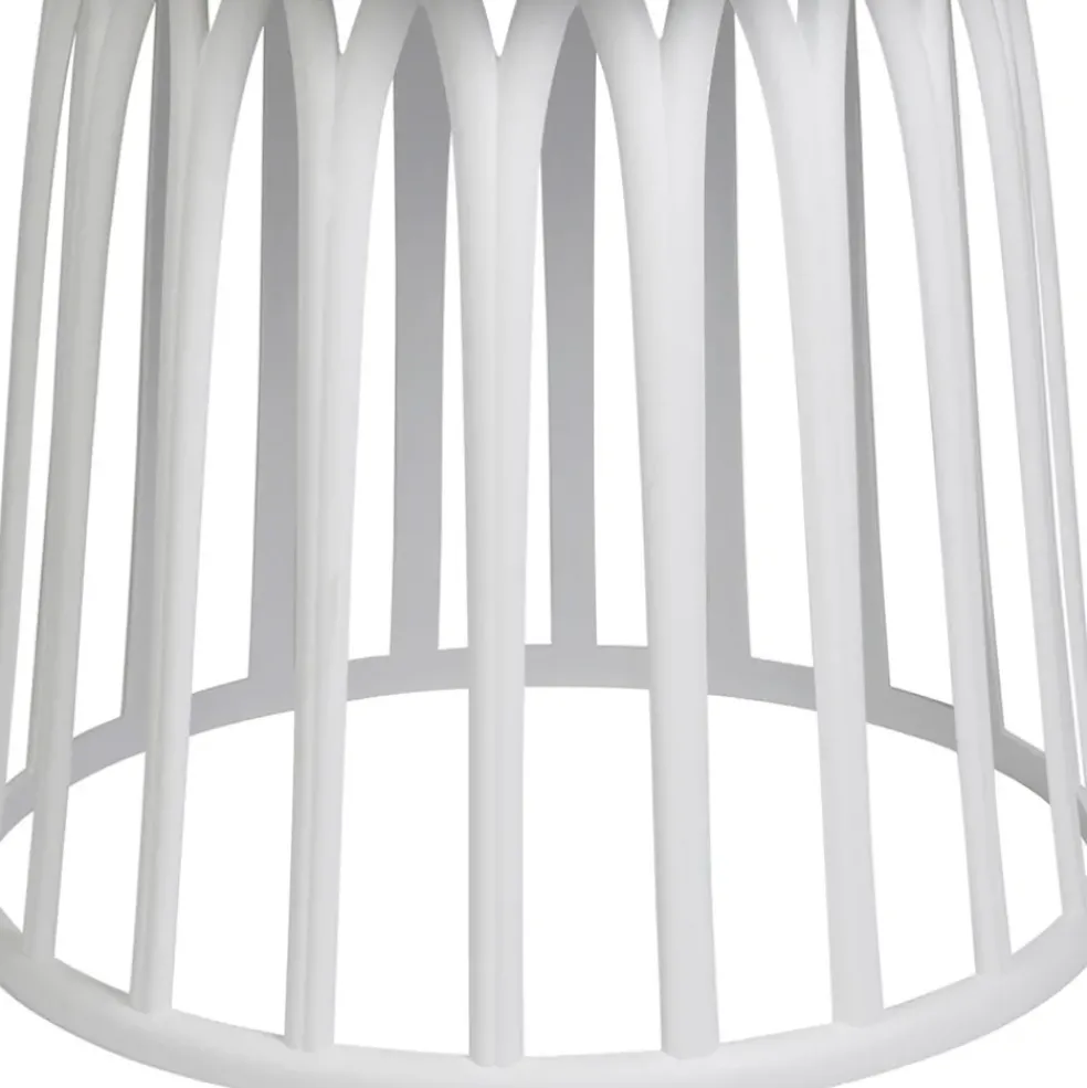 Table basse de jardin ronde blanc d50cm - Lumi