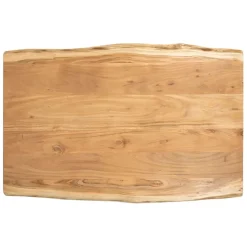 Table basse en acacia et pieds en fer noir - Brooklyn