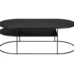 Table basse en métal noir L120cm -Gray