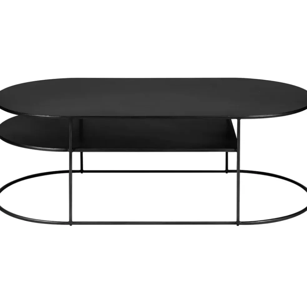 Table basse en métal noir L120cm -Gray