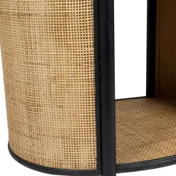 Table basse en rotin et sapin naturel et noir - Balamea
