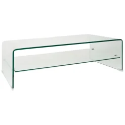 Table basse en verre trempé 110x55cm - Adela