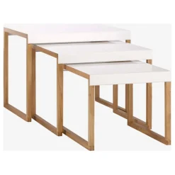 Table basse gigogne (lot de 3) en acier laqué - Kilo