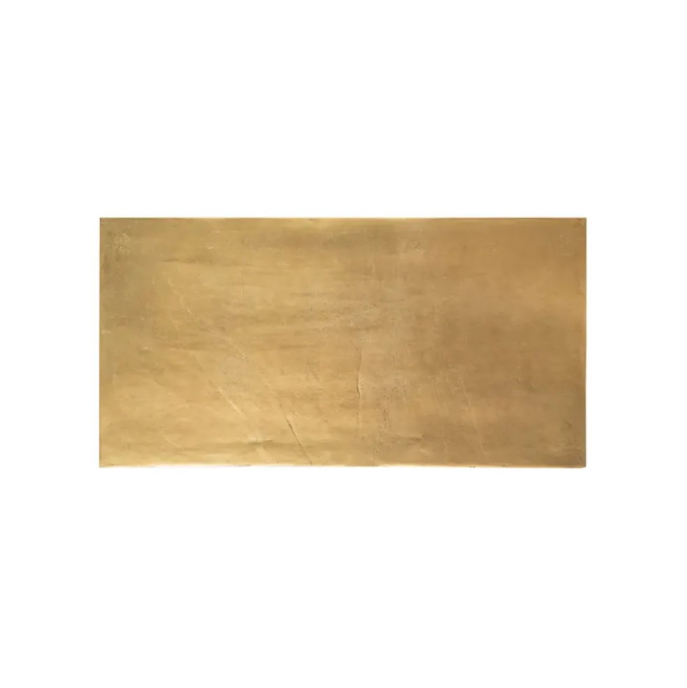 Table basse gigogne (lot de 3) en fer doré - Félia