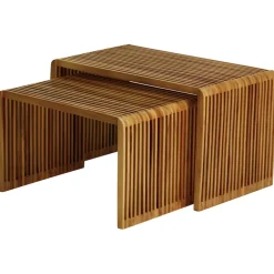 Table basse gigogne (lot de 2) en teck - Soan