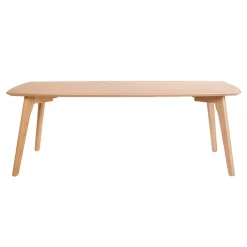 Table basse rectangulaire effet chêne naturel 110x50cm - becka