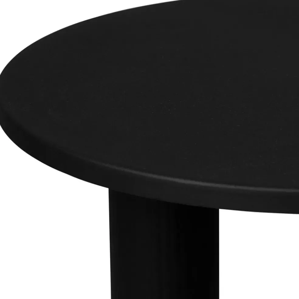 Table basse ronde 3 pieds en fer noir d70xh35cm - Organic