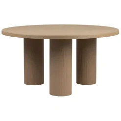 Table basse ronde 3 pieds en fer beige d70xh35cm - Organic